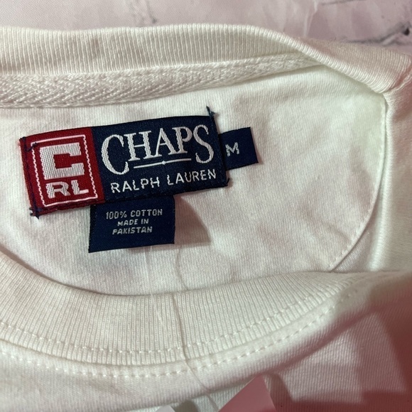 CHAPS RALPH LAUREN T-Shirt Size M POLO Patch NWT - Picture 3 of 7